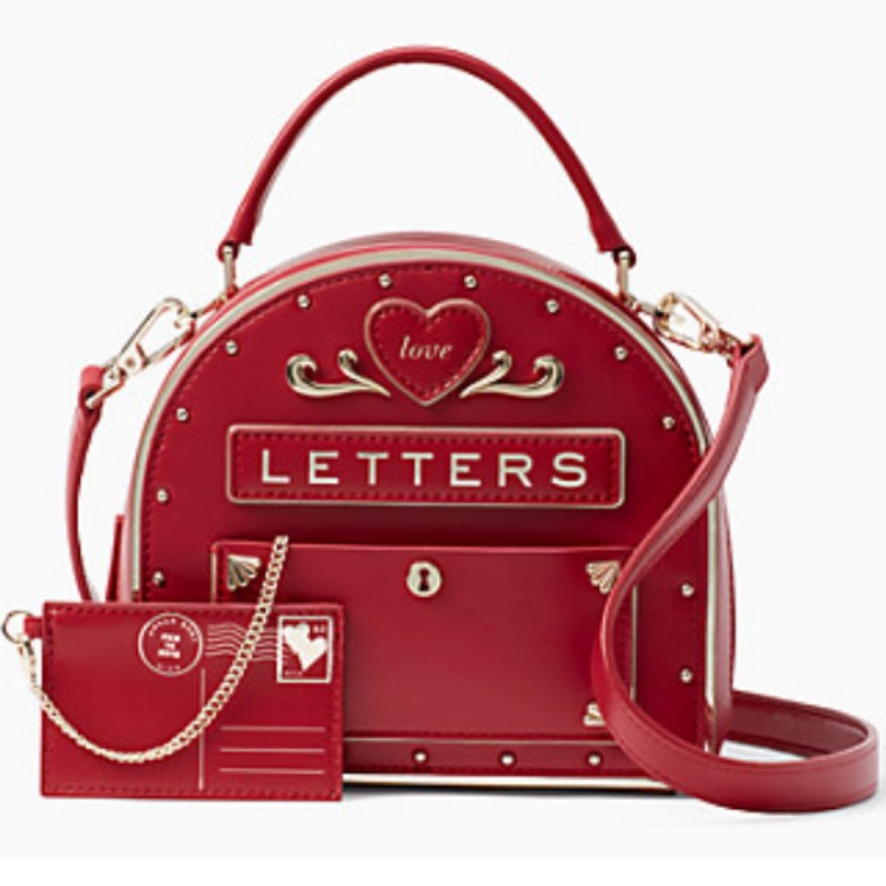 kate spade red yours truly mailbox purse crossbody bag RARE nwt